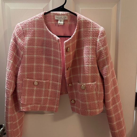 Rachel Zoe Jackets & Blazers - Rachel Zoe Pink Tweed Cropped Jacket. Size small